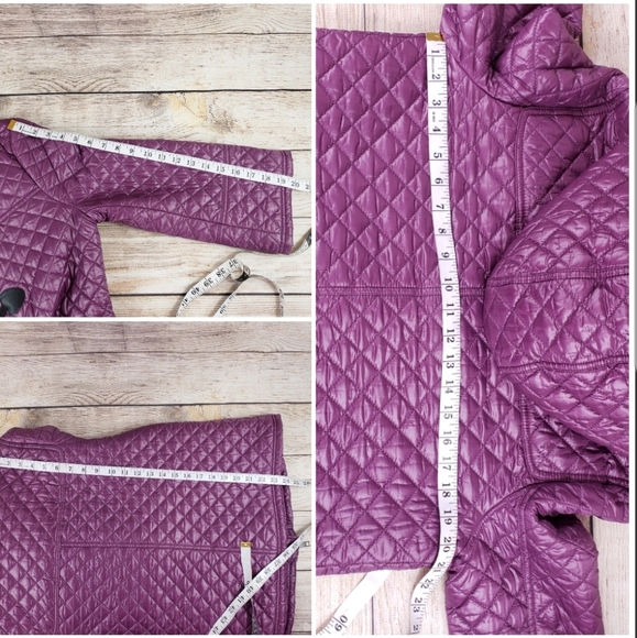 Burberry Quilted Jacket 12 Nova Check Toggle Plum - Picture 7 of 8